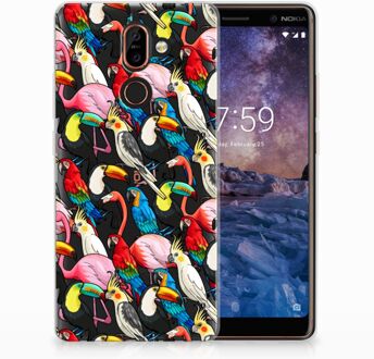 B2Ctelecom Nokia 7 Plus Uniek TPU Hoesje Birds