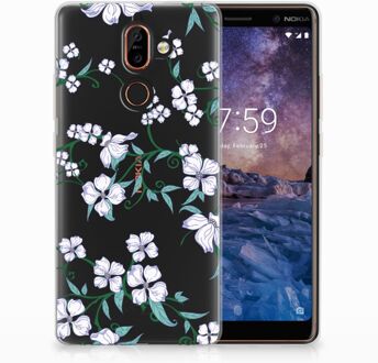 B2Ctelecom Nokia 7 Plus Uniek TPU Hoesje Blossom White