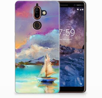 B2Ctelecom Nokia 7 Plus Uniek TPU Hoesje Boat