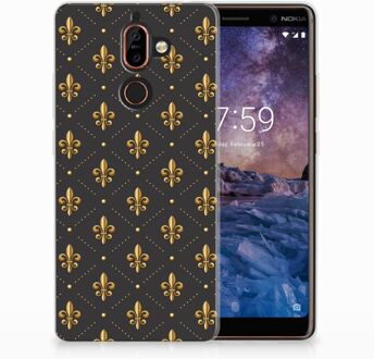 B2Ctelecom Nokia 7 Plus Uniek TPU Hoesje Franse Lelie