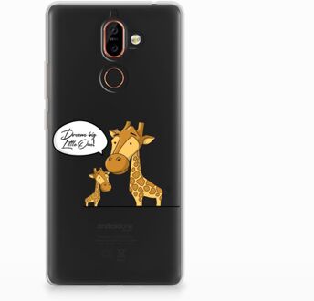 B2Ctelecom Nokia 7 Plus Uniek TPU Hoesje Giraffe