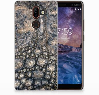 B2Ctelecom Nokia 7 Plus Uniek TPU Hoesje Krokodillenprint