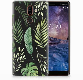 B2Ctelecom Nokia 7 Plus Uniek TPU Hoesje Leaves