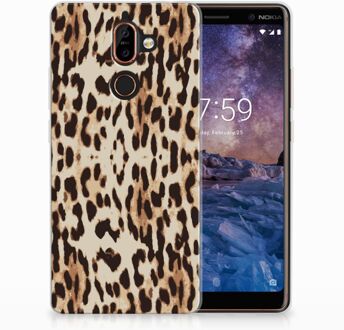 B2Ctelecom Nokia 7 Plus Uniek TPU Hoesje Leopard