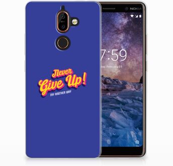 B2Ctelecom Nokia 7 Plus Uniek TPU Hoesje Never Give Up