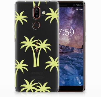 B2Ctelecom Nokia 7 Plus Uniek TPU Hoesje Palmtrees