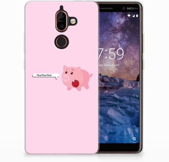 B2Ctelecom Nokia 7 Plus Uniek TPU Hoesje Pig Mud