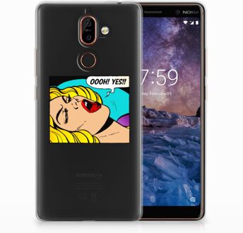 B2Ctelecom Nokia 7 Plus Uniek TPU Hoesje Popart Oh Yes