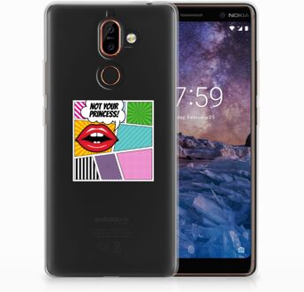 B2Ctelecom Nokia 7 Plus Uniek TPU Hoesje Popart Princess