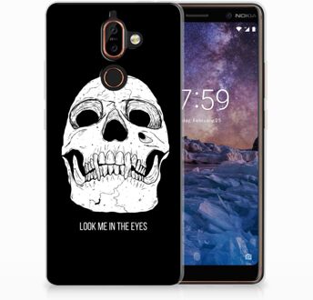 B2Ctelecom Nokia 7 Plus Uniek TPU Hoesje Skull Eyes