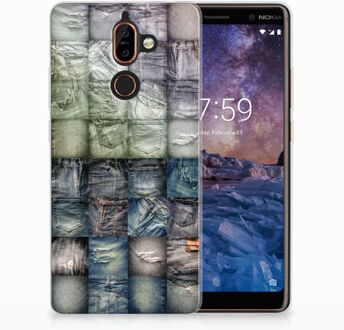 B2Ctelecom Nokia 7 Plus Uniek TPU Hoesje Spijkerbroeken