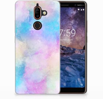 B2Ctelecom Nokia 7 Plus Uniek TPU Hoesje Watercolor Light