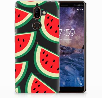 B2Ctelecom Nokia 7 Plus Uniek TPU Hoesje Watermelons