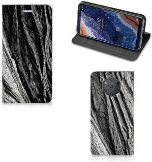 B2Ctelecom Nokia 9 PureView Standcase Hoesje Boomschors Grijs