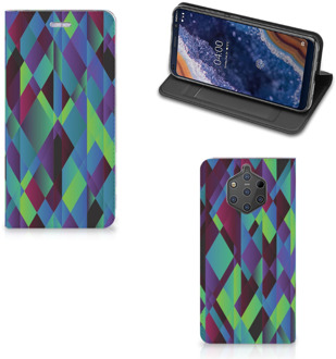 B2Ctelecom Nokia 9 PureView Standcase Hoesje Design Abstract Green Blue