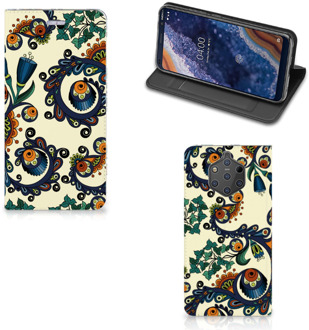 B2Ctelecom Nokia 9 PureView Standcase Hoesje Design Barok Flower