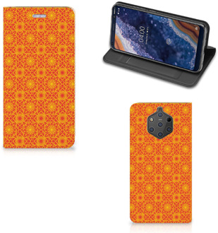 B2Ctelecom Nokia 9 PureView Standcase Hoesje Design Batik Orange