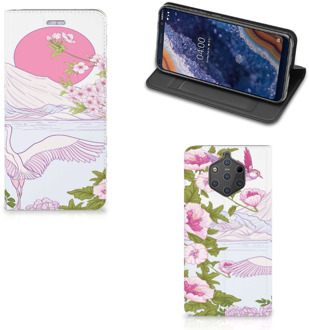 B2Ctelecom Nokia 9 PureView Standcase Hoesje Design Bird Standing