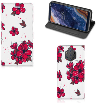 B2Ctelecom Nokia 9 PureView Standcase Hoesje Design Blossom Red