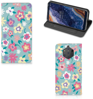 B2Ctelecom Nokia 9 PureView Standcase Hoesje Design Flower Power