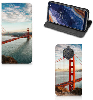 B2Ctelecom Nokia 9 PureView Standcase Hoesje Design Golden Gate Bridge