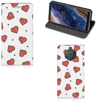 B2Ctelecom Nokia 9 PureView Standcase Hoesje Design Hearts