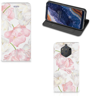 B2Ctelecom Nokia 9 PureView Standcase Hoesje Design Lovely Flowers