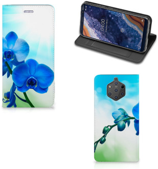 B2Ctelecom Nokia 9 PureView Standcase Hoesje Design Orchidee Blauw