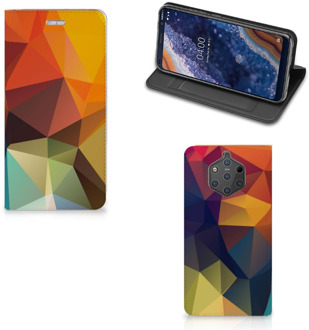 B2Ctelecom Nokia 9 PureView Standcase Hoesje Design Polygon Color