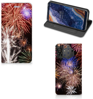 B2Ctelecom Nokia 9 PureView Standcase Hoesje Design Vuurwerk