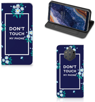 B2Ctelecom Nokia 9 PureView Standcase Hoesje Flowers Blue DTMP