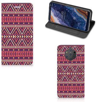 B2Ctelecom Nokia 9 PureView Uniek Standcase Hoesje Aztec Purple