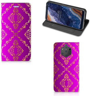 B2Ctelecom Nokia 9 PureView Uniek Standcase Hoesje Barok Roze