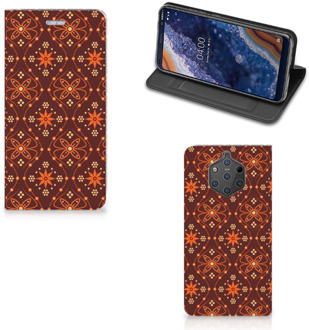 B2Ctelecom Nokia 9 PureView Uniek Standcase Hoesje Batik Brown