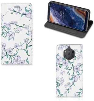 B2Ctelecom Nokia 9 PureView Uniek Standcase Hoesje Blossom White