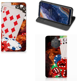 B2Ctelecom Nokia 9 PureView Uniek Standcase Hoesje Casino