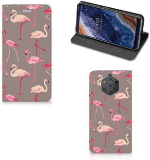 B2Ctelecom Nokia 9 PureView Uniek Standcase Hoesje Flamingo