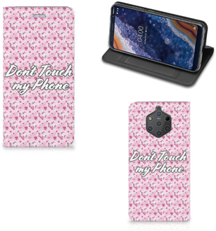 B2Ctelecom Nokia 9 PureView Uniek Standcase Hoesje Flowers Pink DTMP