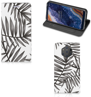 B2Ctelecom Nokia 9 PureView Uniek Standcase Hoesje Leaves Grey