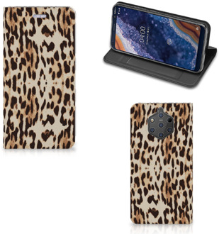 B2Ctelecom Nokia 9 PureView Uniek Standcase Hoesje Leopard
