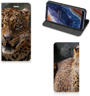 B2Ctelecom Nokia 9 PureView Uniek Standcase Hoesje Luipaard