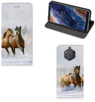 B2Ctelecom Nokia 9 PureView Uniek Standcase Hoesje Paarden
