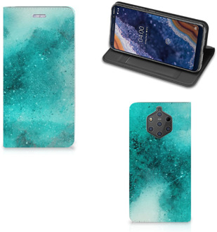 B2Ctelecom Nokia 9 PureView Uniek Standcase Hoesje Painting Blue