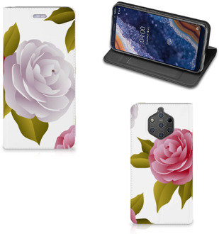 B2Ctelecom Nokia 9 PureView Uniek Standcase Hoesje Roses