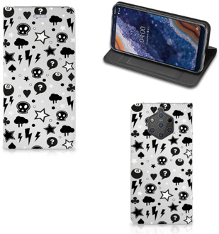 B2Ctelecom Nokia 9 PureView Uniek Standcase Hoesje Silver Punk