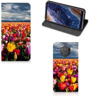 B2Ctelecom Nokia 9 PureView Uniek Standcase Hoesje Tulpen