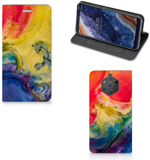 B2Ctelecom Nokia 9 PureView Uniek Standcase Hoesje Watercolor Dark