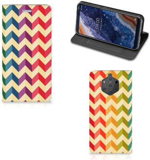 B2Ctelecom Nokia 9 PureView Uniek Standcase Hoesje Zigzag Color