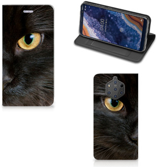 B2Ctelecom Nokia 9 PureView Uniek Standcase Hoesje Zwarte Kat