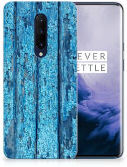 B2Ctelecom OnePlus 7 Pro Bumper Hoesje Blauw Wood